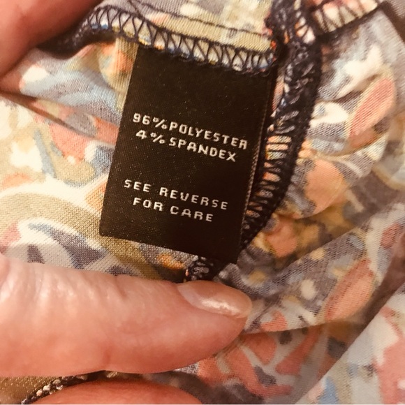 MSK Petite Colorful Paisley and Floral Print Sleeveless Mini Dress/Tunic Sz PL - Picture 6 of 7